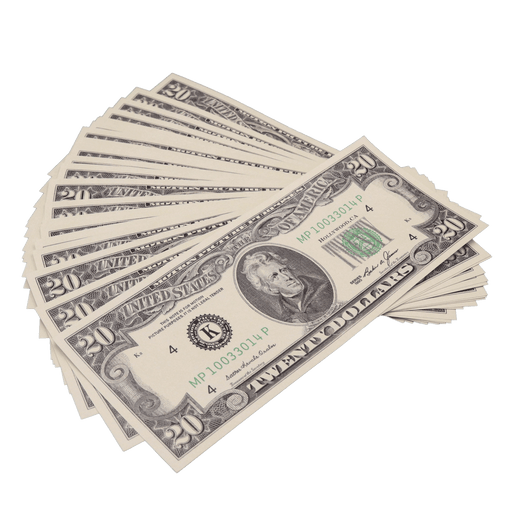 25x $20 Bills - $500 - 1990s Series Full Print Prop [content00inject]10[content00inject] money 168[content00inject]10[content00inject] - PropMoney.com